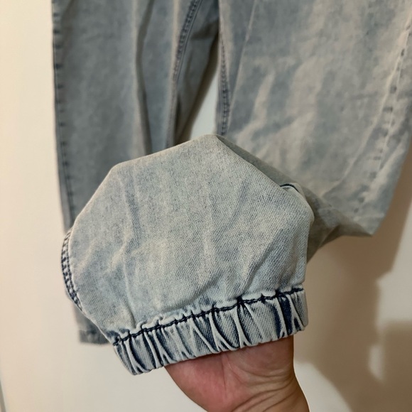 NWT Joe’s Jeans Women 34 French Terry Denim Jogger Light Wash Casual Tapered - Picture 5 of 13